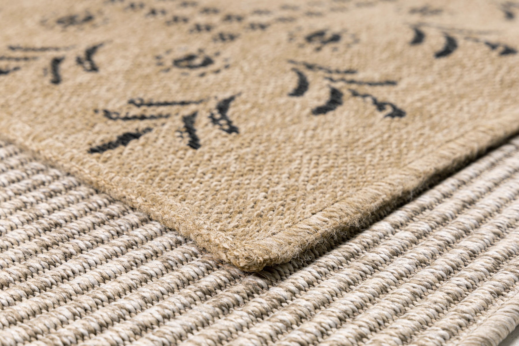 Natural Jute Look Rug 8874 - Black - Nazar - The Bradery