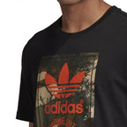 Adidas Originals Camo Tongue T-Shirt - Black - Men Adidas CLOTHING