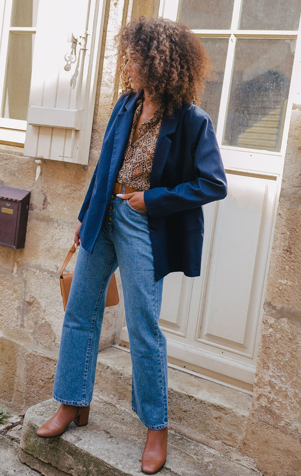 VESTE ÉZÉKIEL MARINE - Saaj Paris - The Bradery