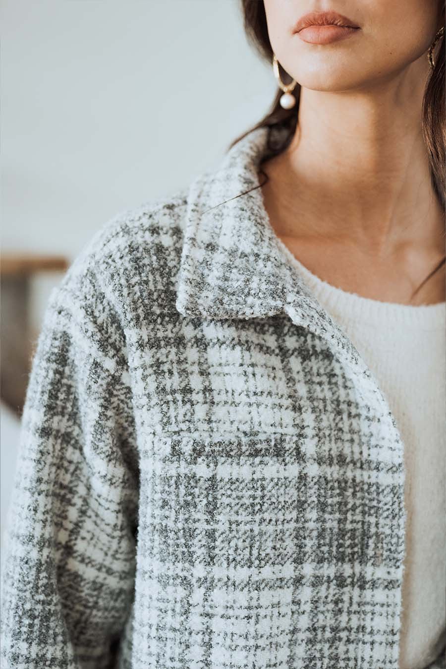 VESTE GINA CENDRÉ - Saaj Paris - The Bradery