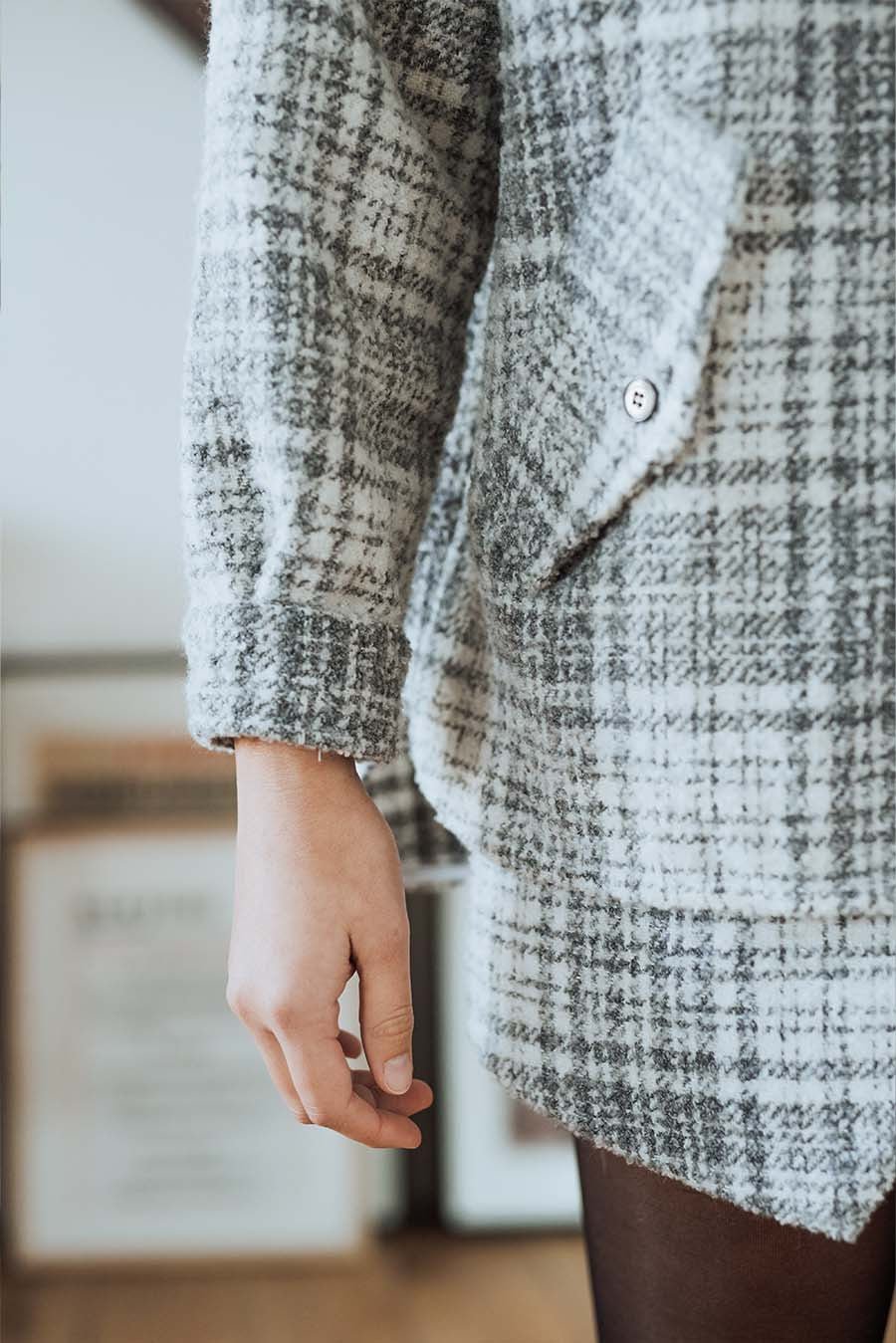 VESTE GINA CENDRÉ - Saaj Paris - The Bradery