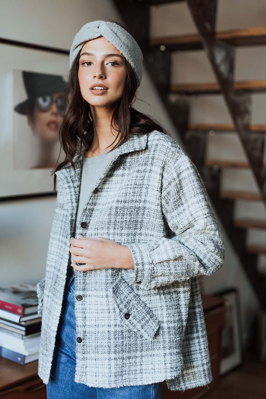 VESTE GINA CENDRÉ - Saaj Paris - The Bradery