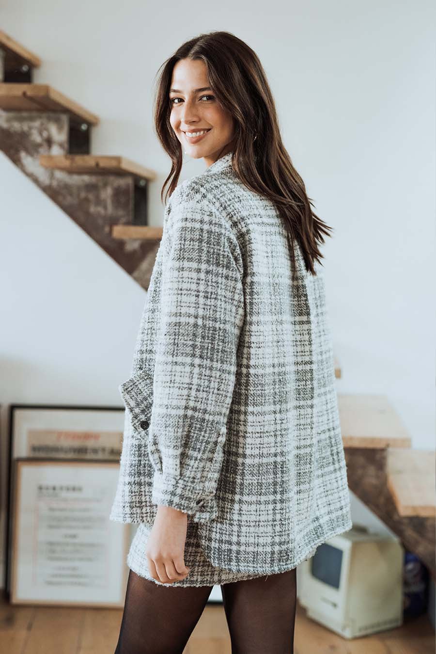 VESTE GINA CENDRÉ - Saaj Paris - The Bradery